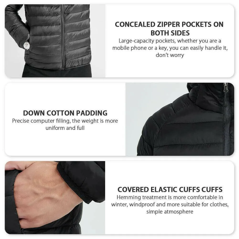 Men's lightweight storage waterproof warmth puffer fashion jacket