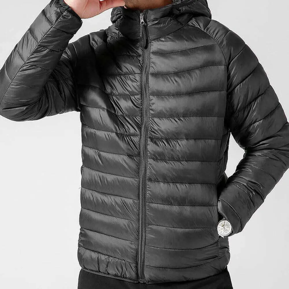 Men's lightweight storage waterproof warmth puffer fashion jacket