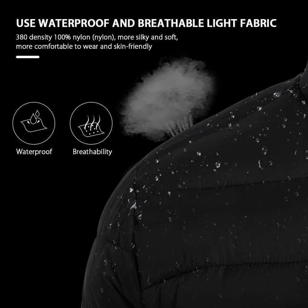 Men's lightweight storage waterproof warmth puffer fashion jacket