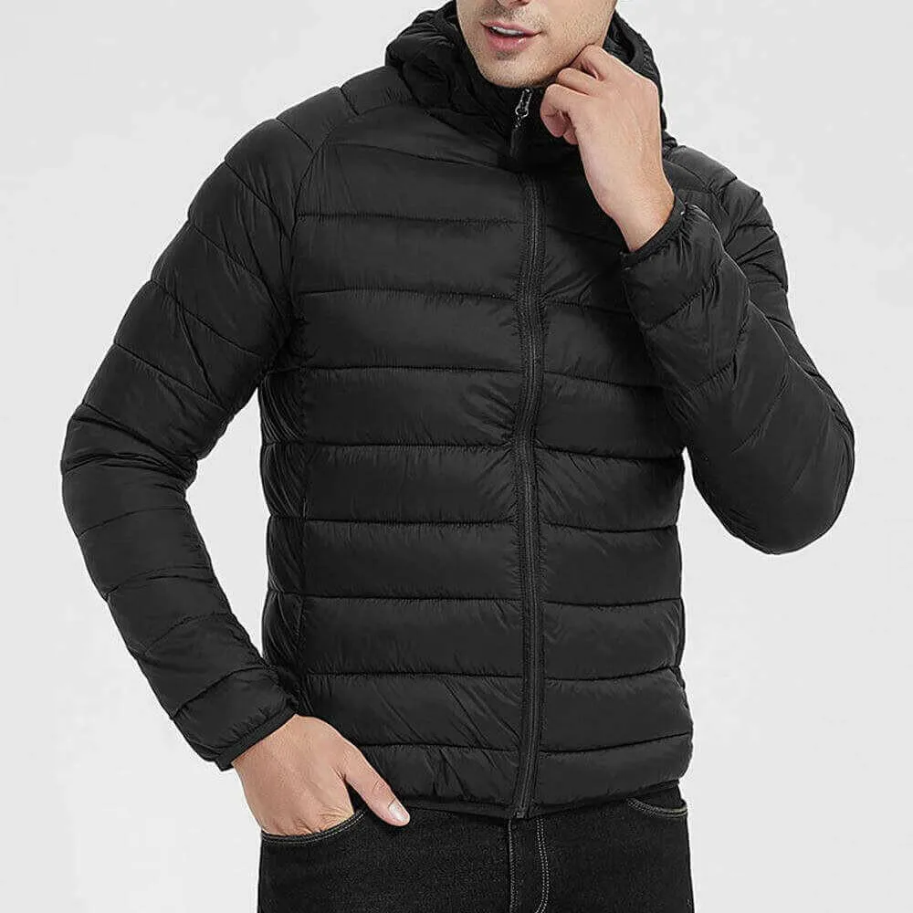 Men's lightweight storage waterproof warmth puffer fashion jacket