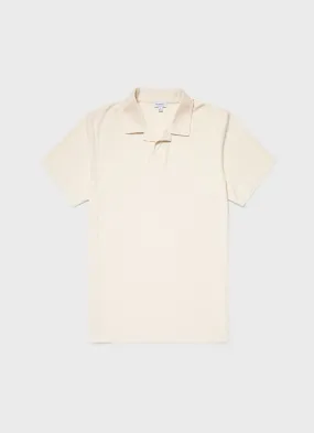 Men's Undyed Towelling Polo Shirt in Undyed