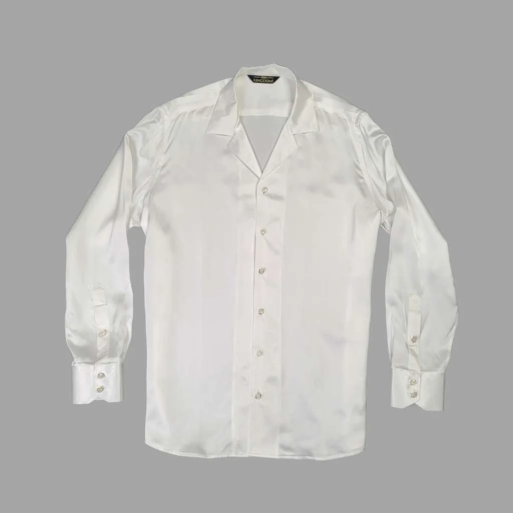 Men's White Silk Shirt