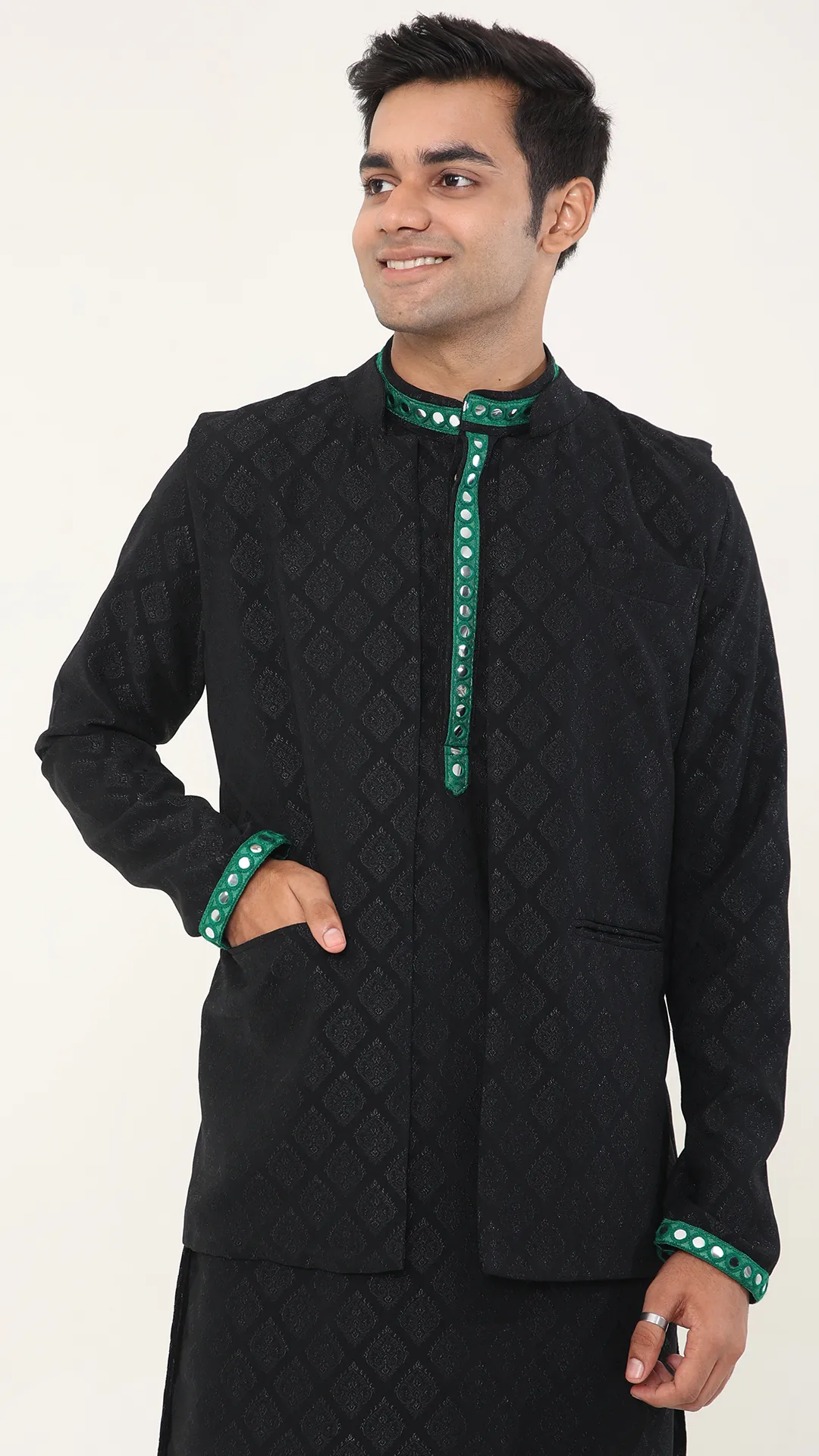 Mirror Black ethnic jacket | stylematters