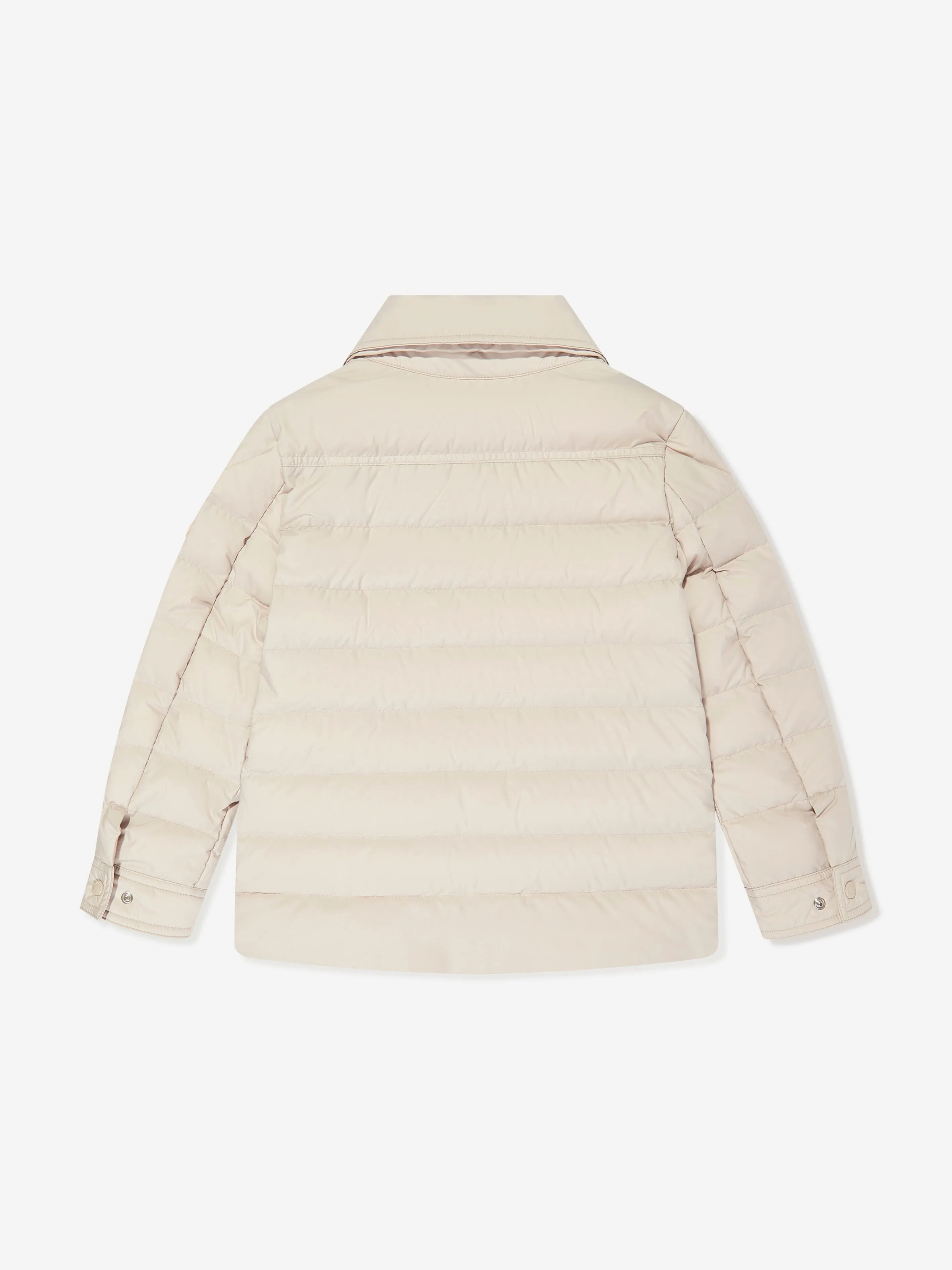 Moncler Enfant Boys Down Padded Akil Shirt Jacket in Beige