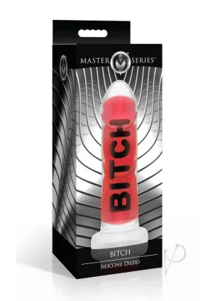 Ms Bitch Silicone Dildo Red/clr