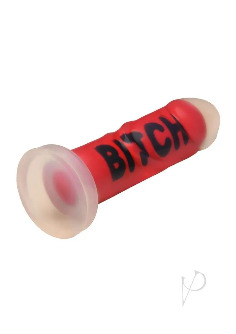 Ms Bitch Silicone Dildo Red/clr