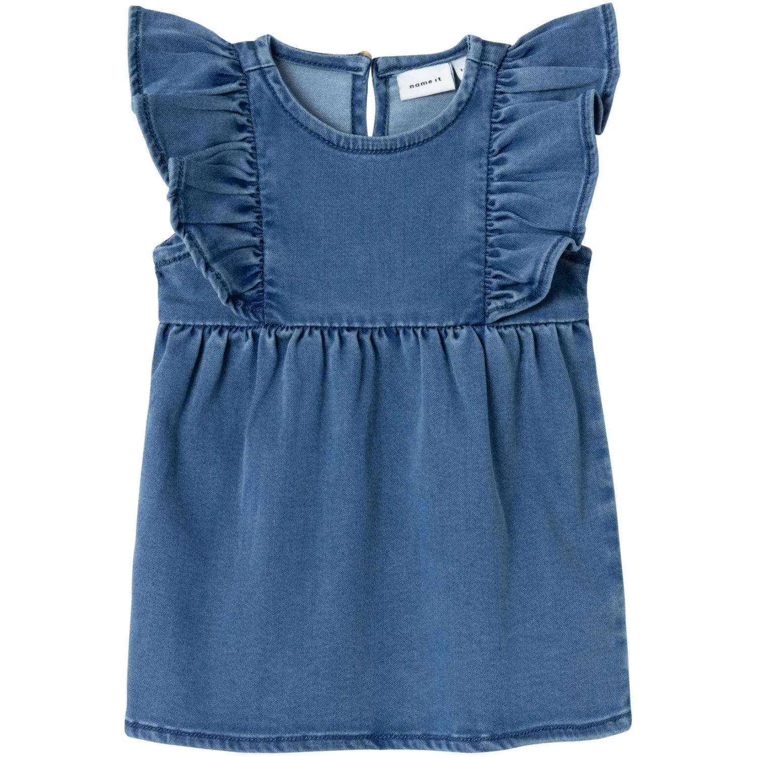 Name It Medium Blue Denim Lotus Denim Dress