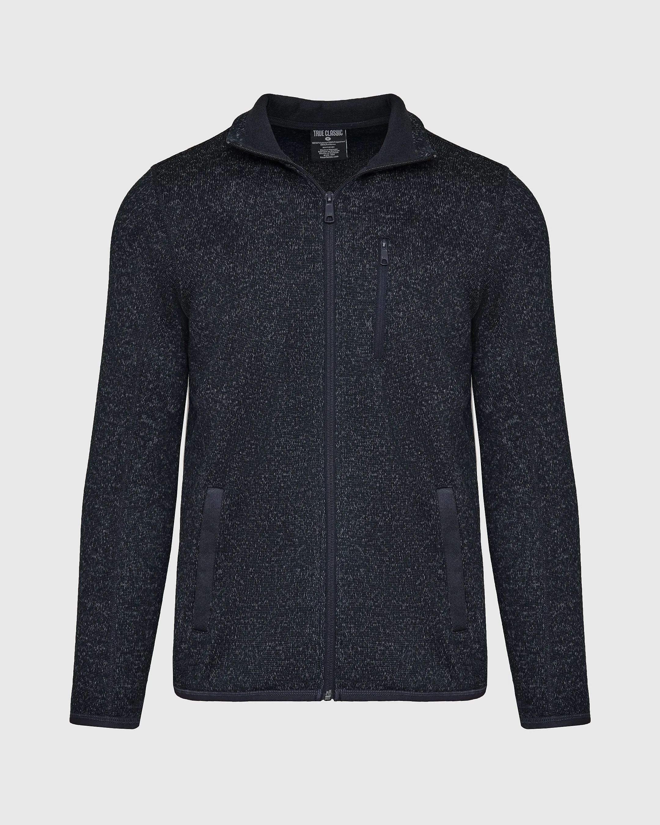 Navy Sweater Fleece Jacket