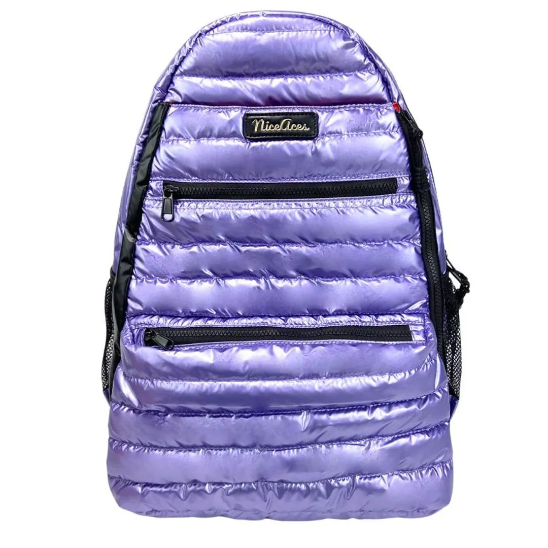 Neon Puffer Tennis Backpack Amethyst Violet