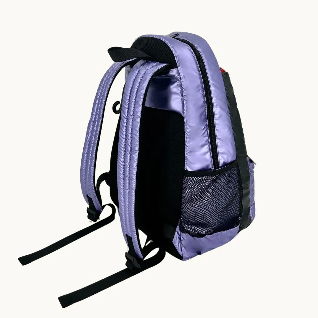 Neon Puffer Tennis Backpack Amethyst Violet