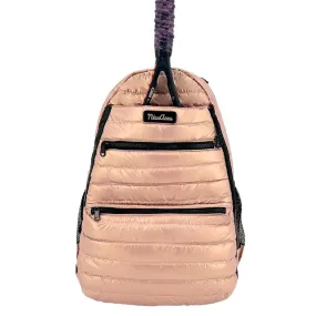 Neon Puffer Tennis Backpack Pink Gold