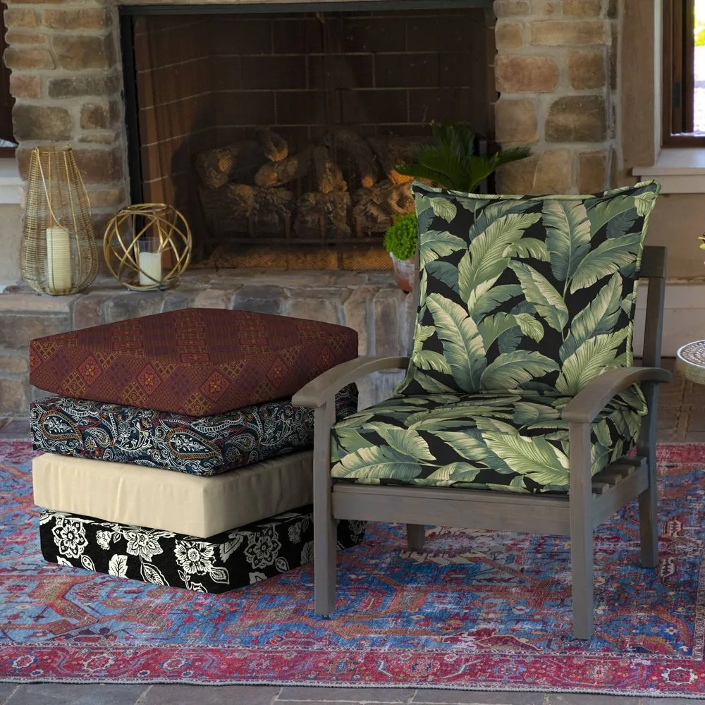 NEW - Cebu Deep Seat Outdoor Cushion Set Onyx - Arden Selections