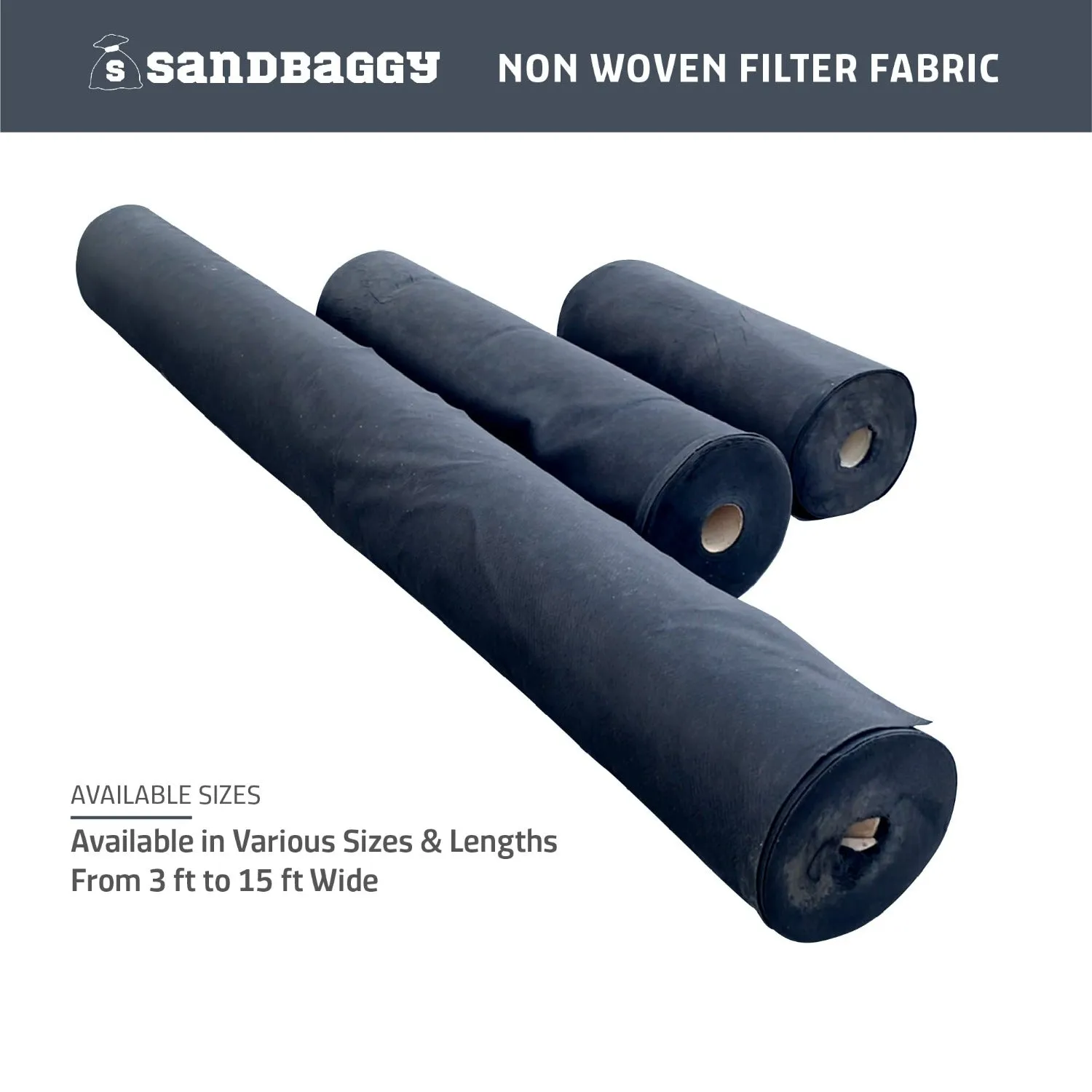 Non-Woven Geotextile Paver Underlayment Fabric (8 oz) - All Pavers Types - Made in USA