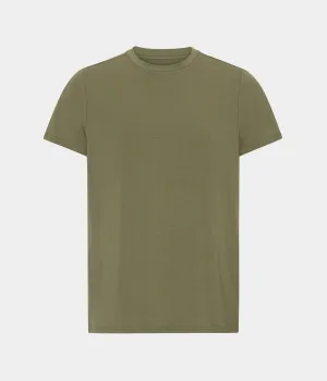 Olive crew neck bamboo T-shirt