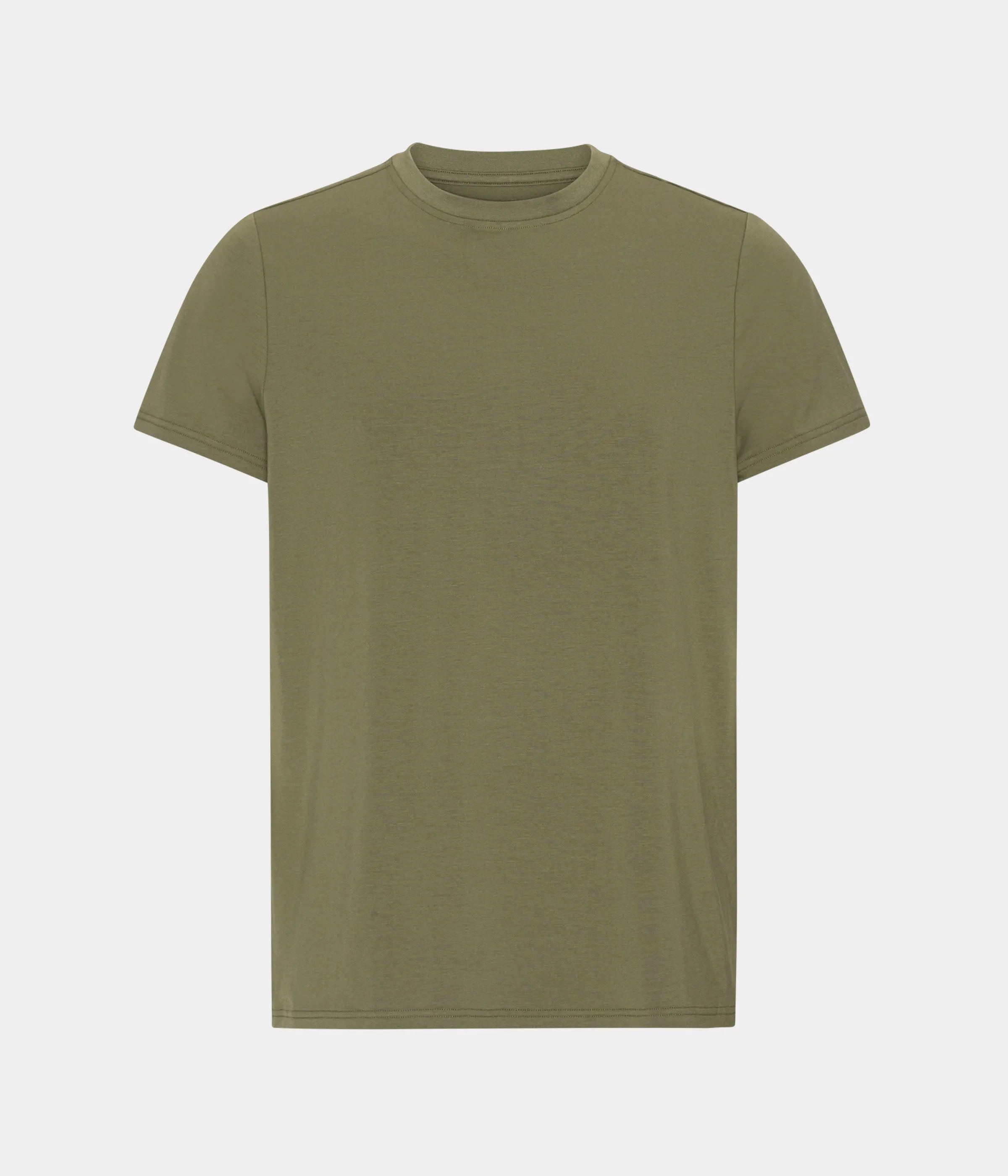 Olive crew neck bamboo T-shirt