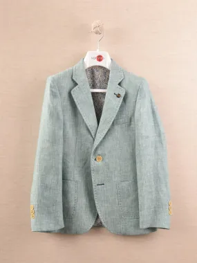 One Varones Boys Pale Green Blazer