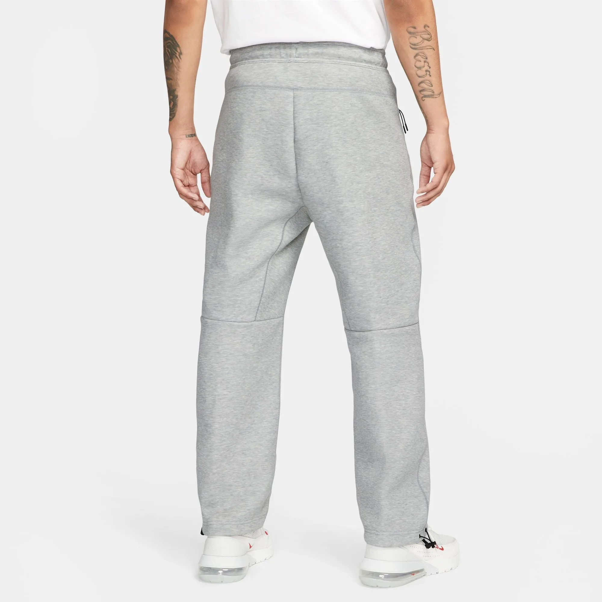 OPEN-HEM TECH FLEECE "GREY HEATHER"