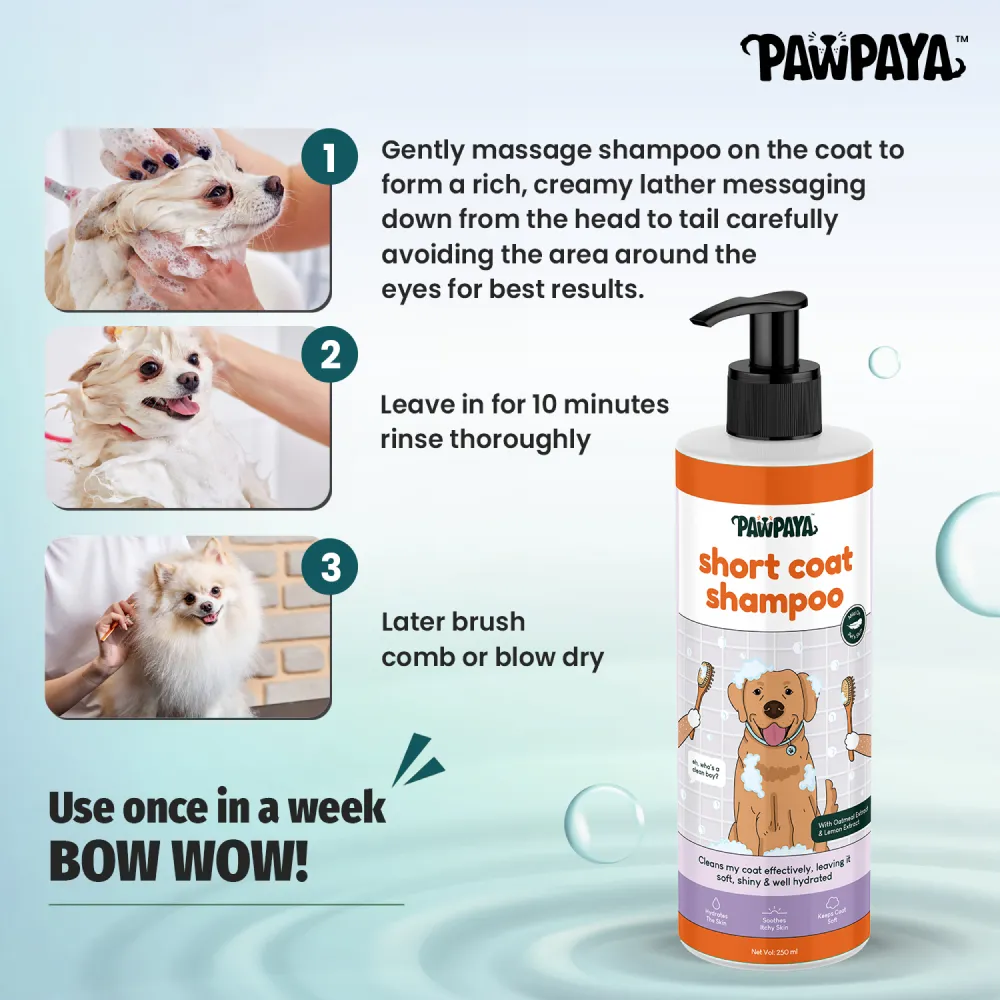 Pawpaya Short Coat Shampoo for Dogs