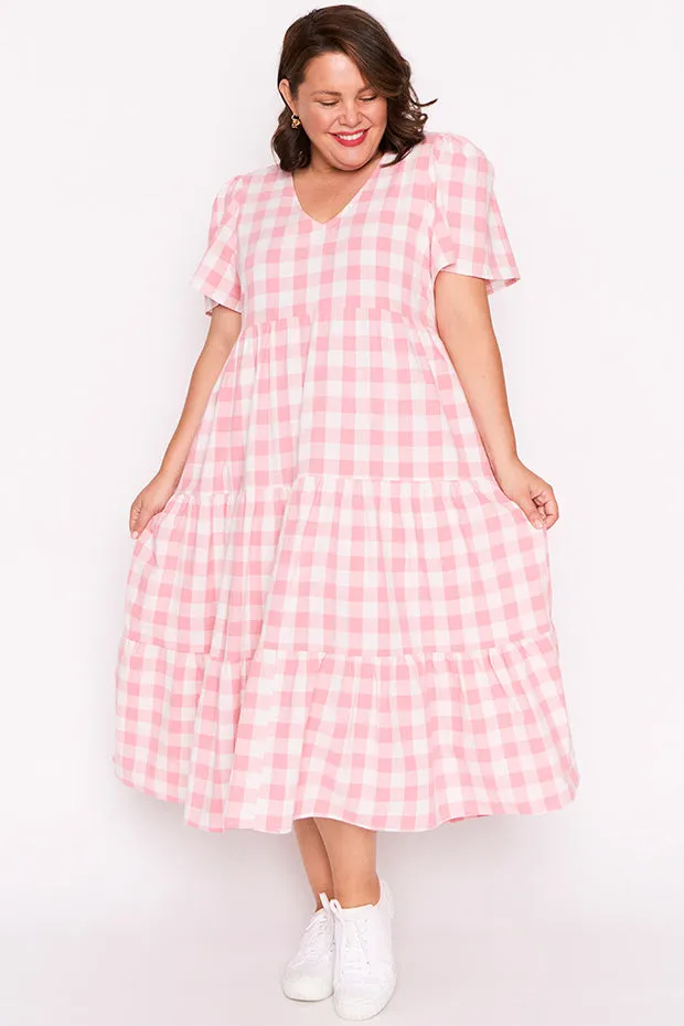 Percy Pink Gingham Dress