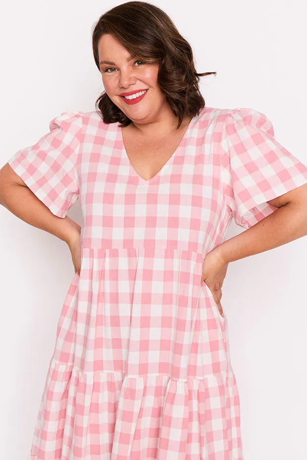 Percy Pink Gingham Dress