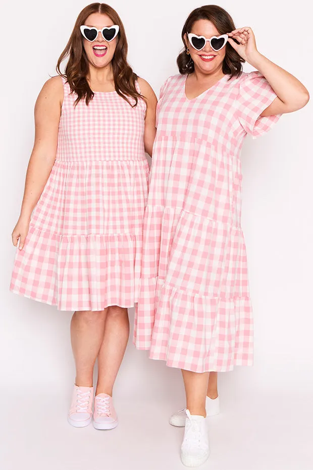 Percy Pink Gingham Dress