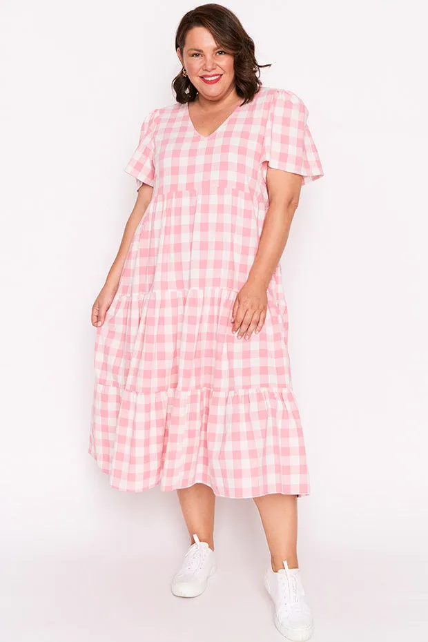 Percy Pink Gingham Dress