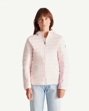 Petal rose Cloe lightweight hooded puffer jacket