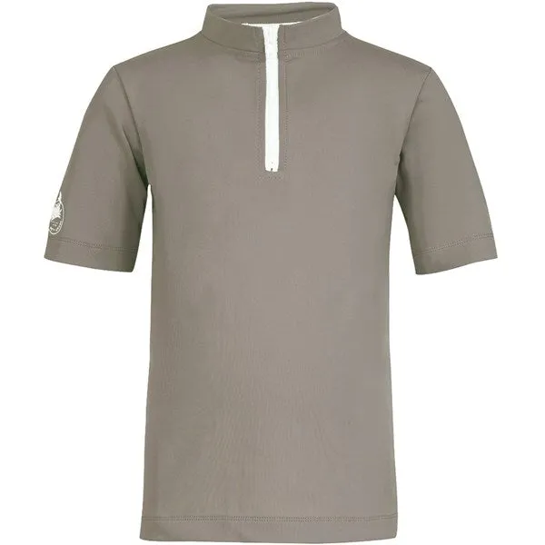 Petit Crabe Taupe Max Half Zip Swim Shirt