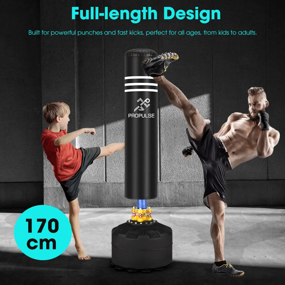 ProPulse Boxing Punching Bag Free Standing Speed Bag Adults Kick Training 176cm