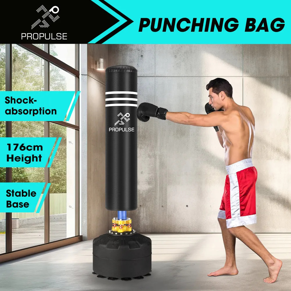 ProPulse Boxing Punching Bag Free Standing Speed Bag Adults Kick Training 176cm