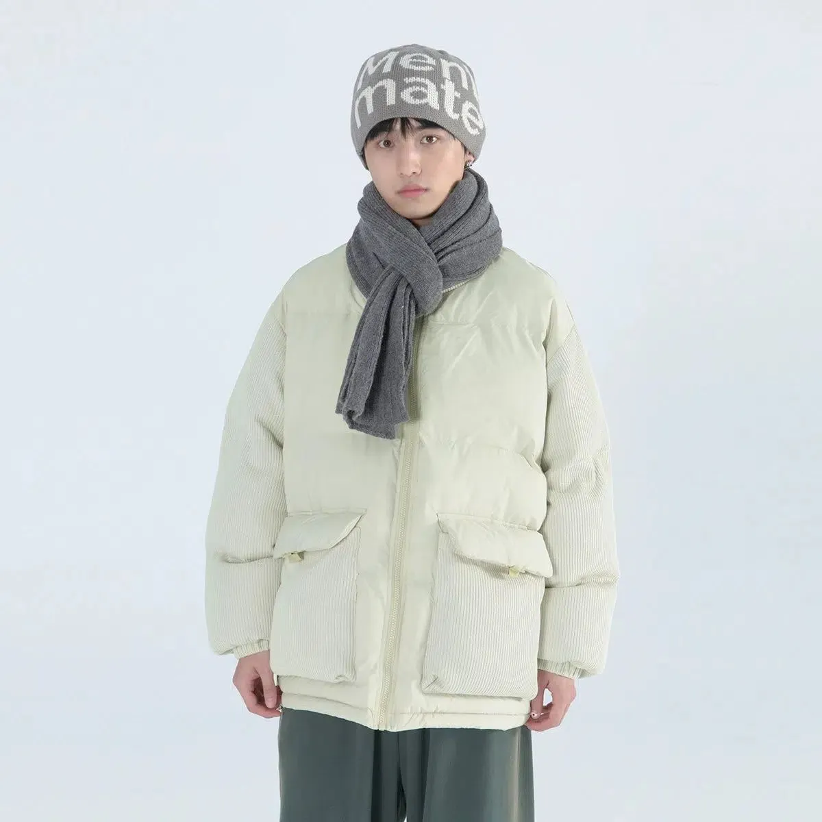 Puffer Jacket With Textured Lining