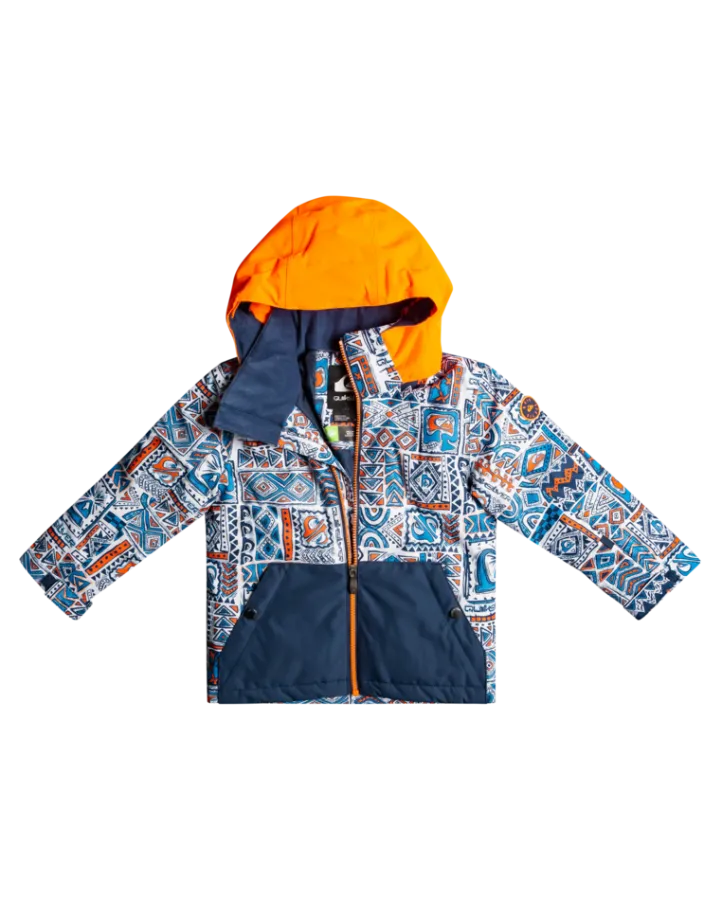 Quiksilver Little Mission Kids Snow Jacket - Insignia Blue Big Tribe - 2023