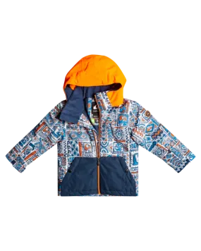 Quiksilver Little Mission Kids Snow Jacket - Insignia Blue Big Tribe - 2023