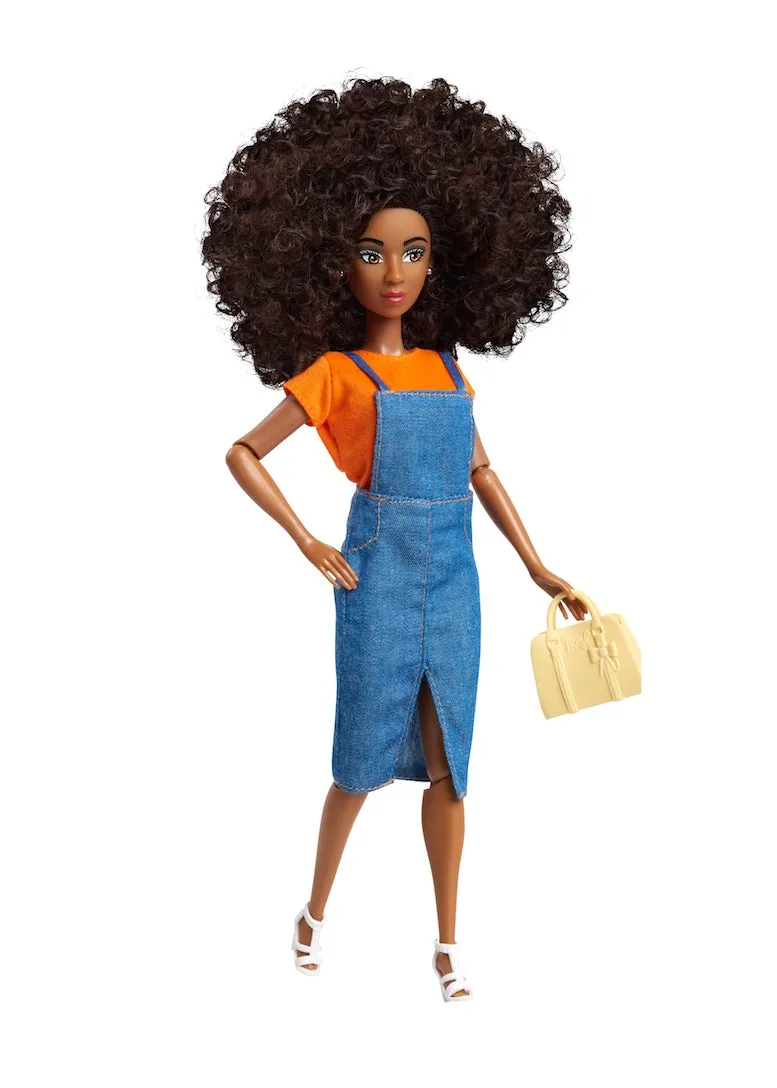 "NEW" FRESH & COOL Denim Dress & Orange Top Doll Fashion Pack