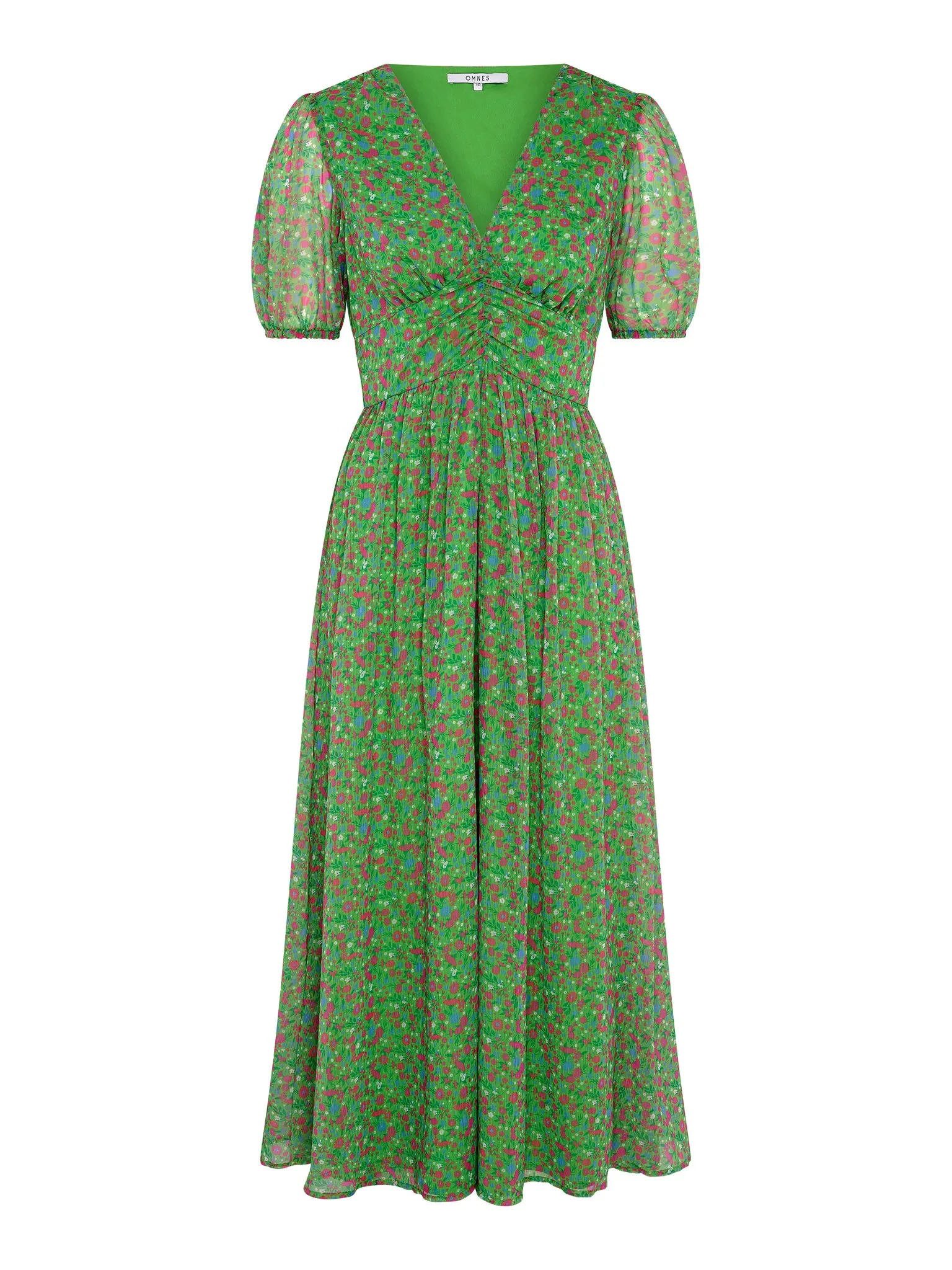 Raphaela Dress in Green Floral Print