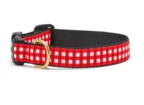 Red Gingham Dog Collar