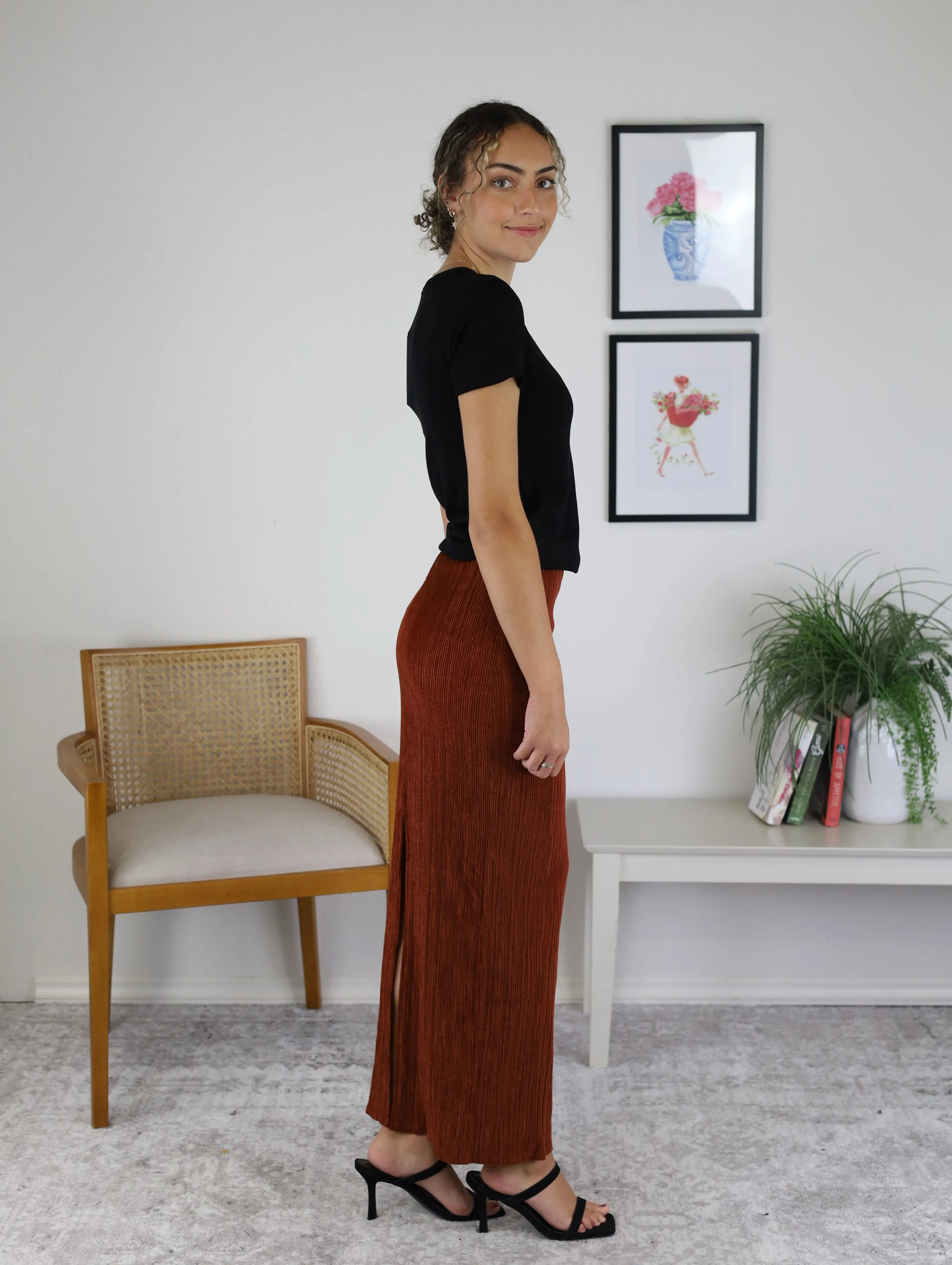 Regina Crinkle Maxi Skirt