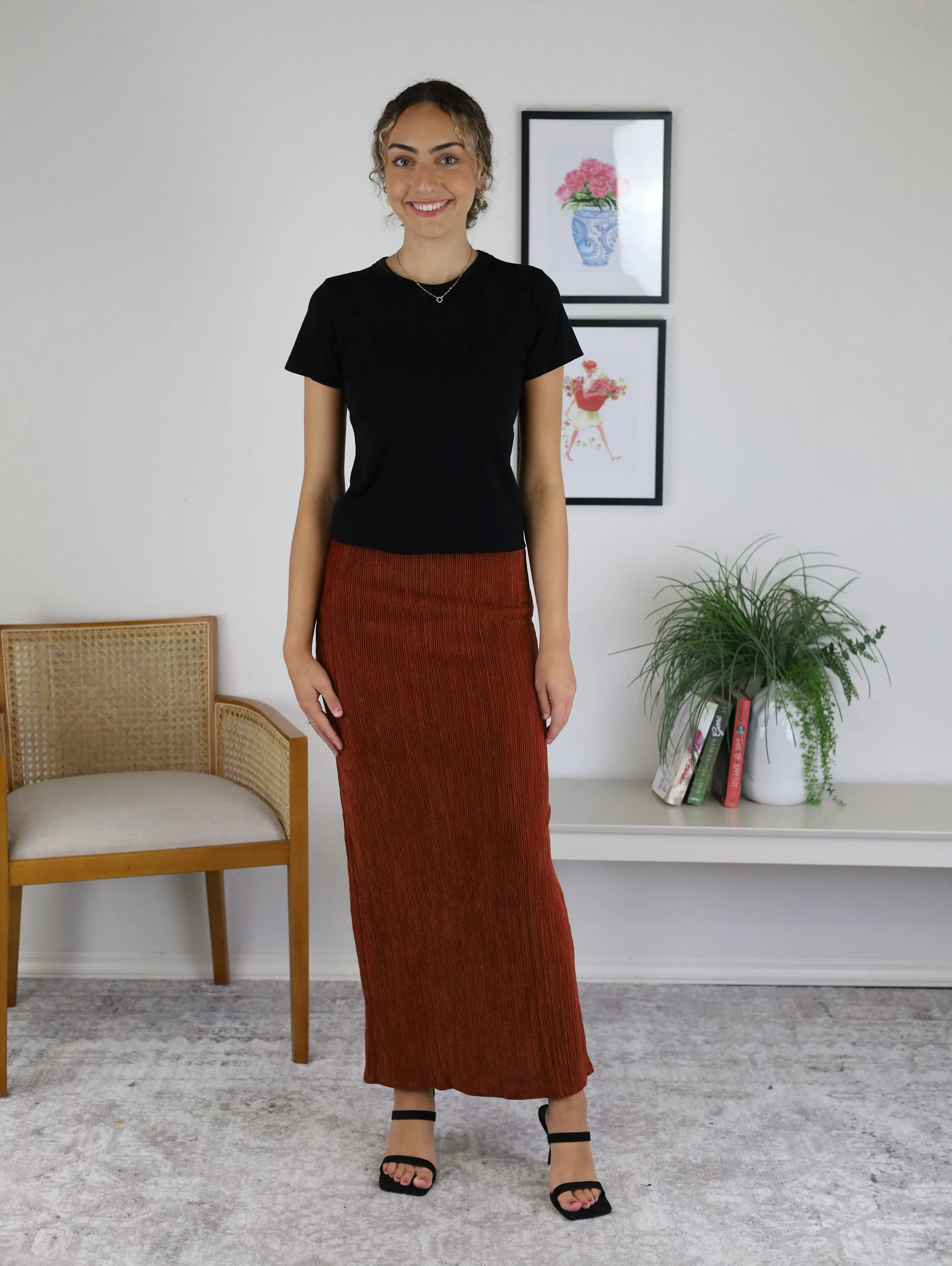 Regina Crinkle Maxi Skirt