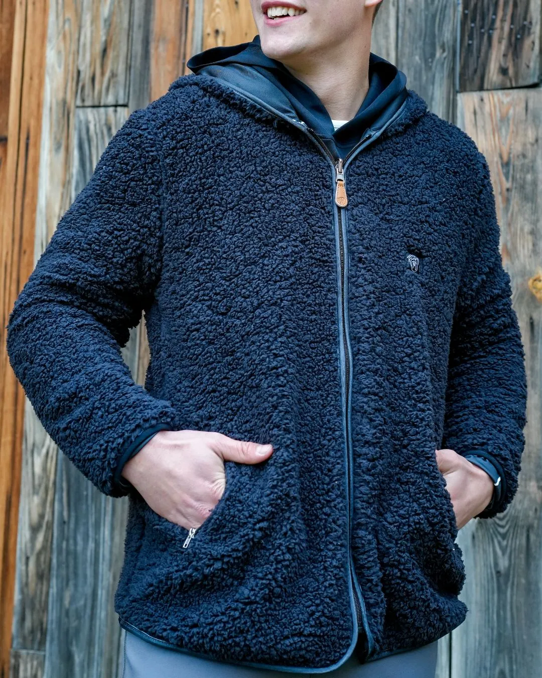 Reversible Sherpa Full Zip Hoodie