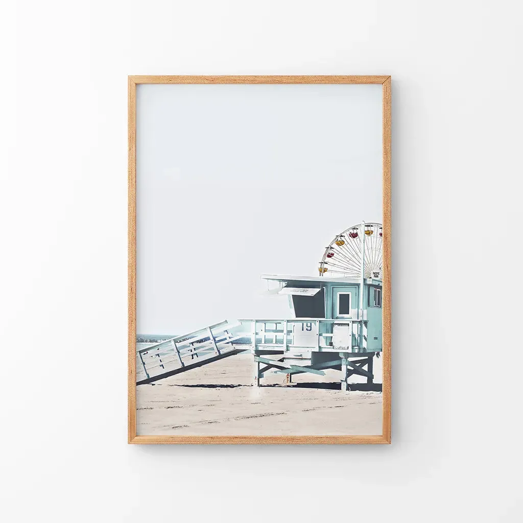 Santa Monica Beach Wall Decor. Lifeguard Tower