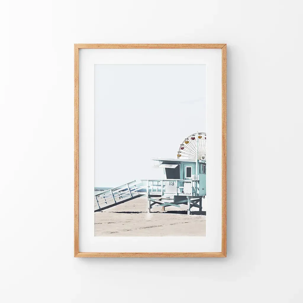 Santa Monica Beach Wall Decor. Lifeguard Tower