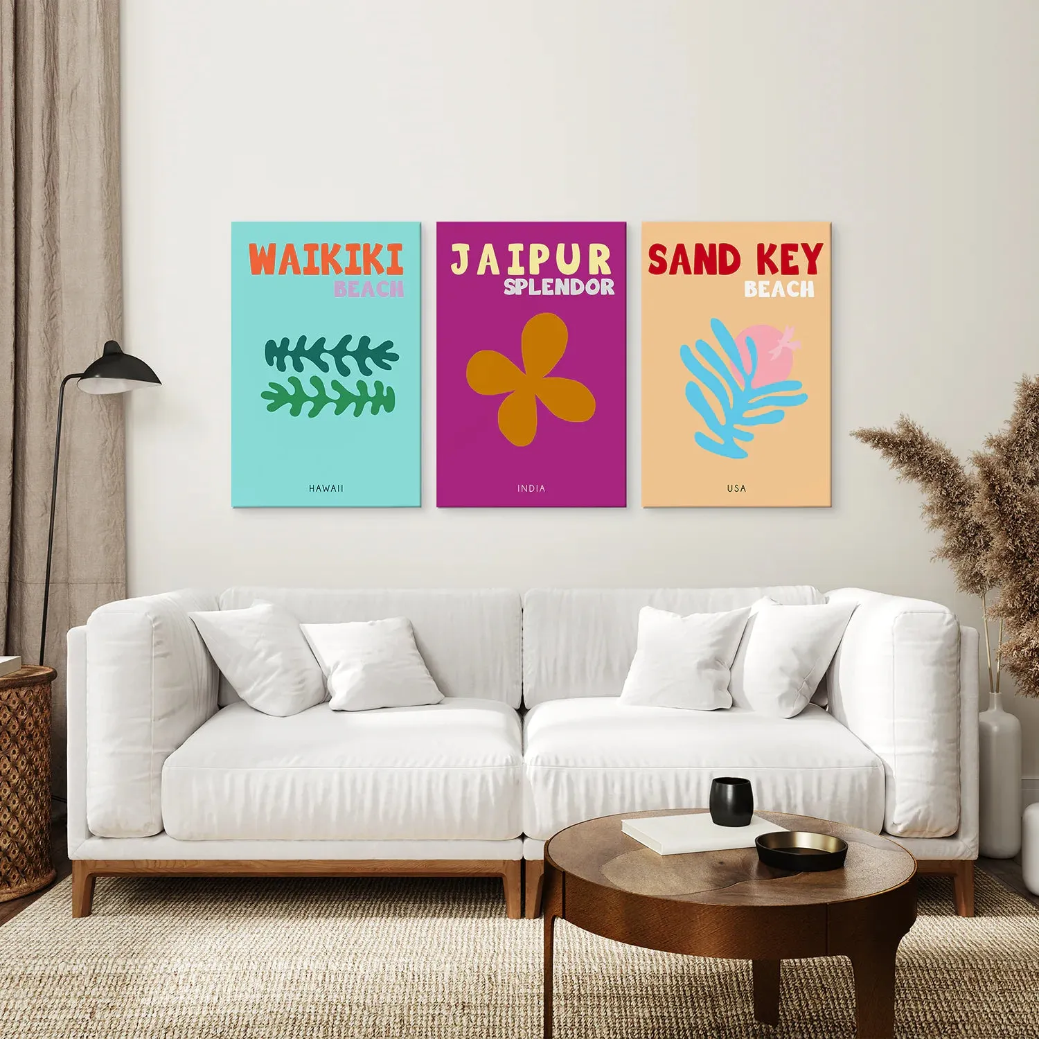 Set of 3 Trendy Y2k Style Posters. Summer Travel Theme