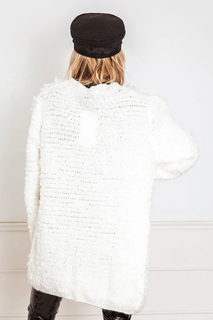 Shag Fur Cardigan Sweater Coat