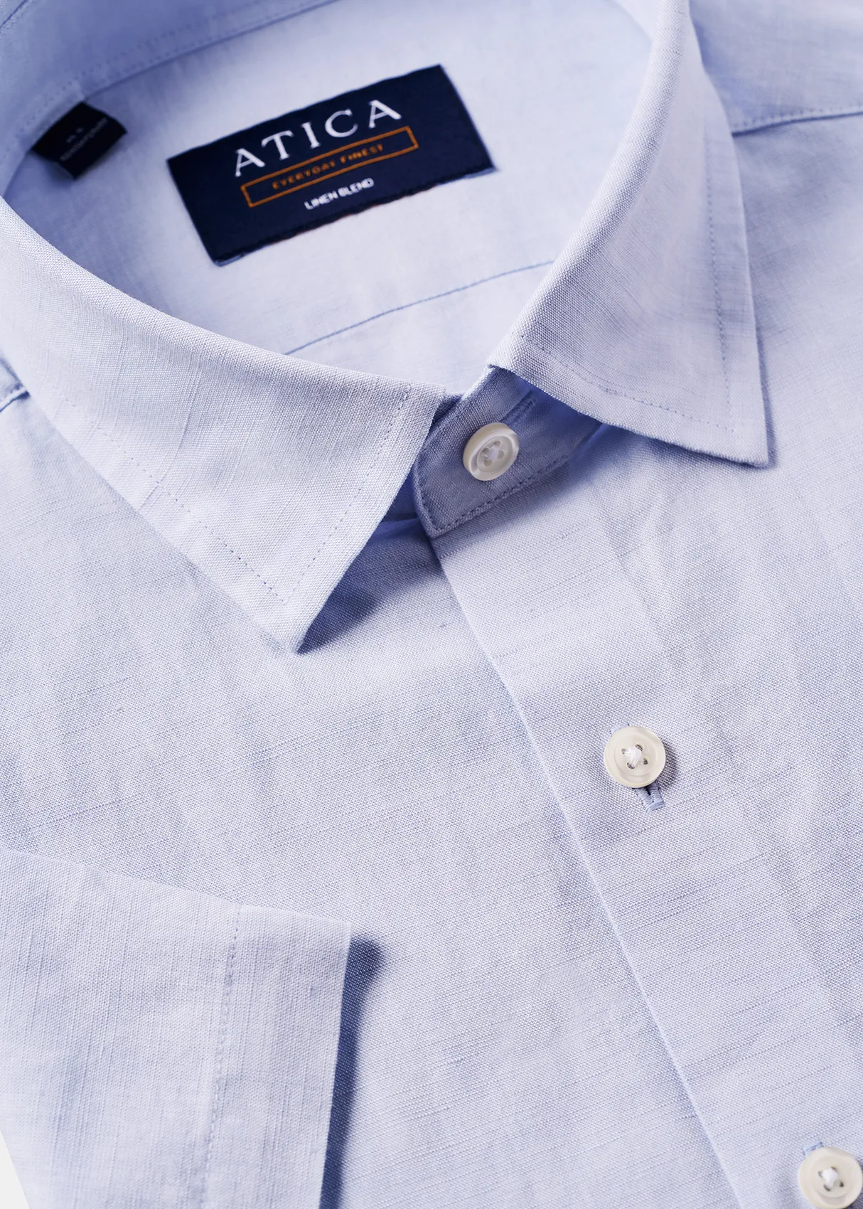 Short Sleeve Linen Shirt- Sky Blue