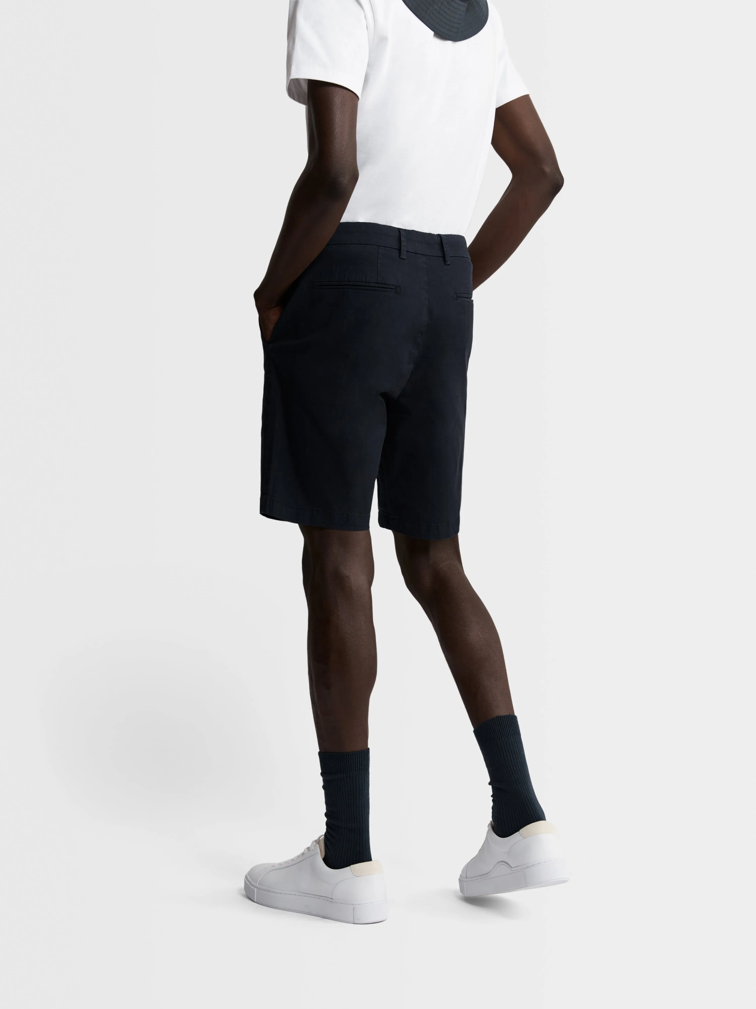 Slim Fit Navy Chino Shorts