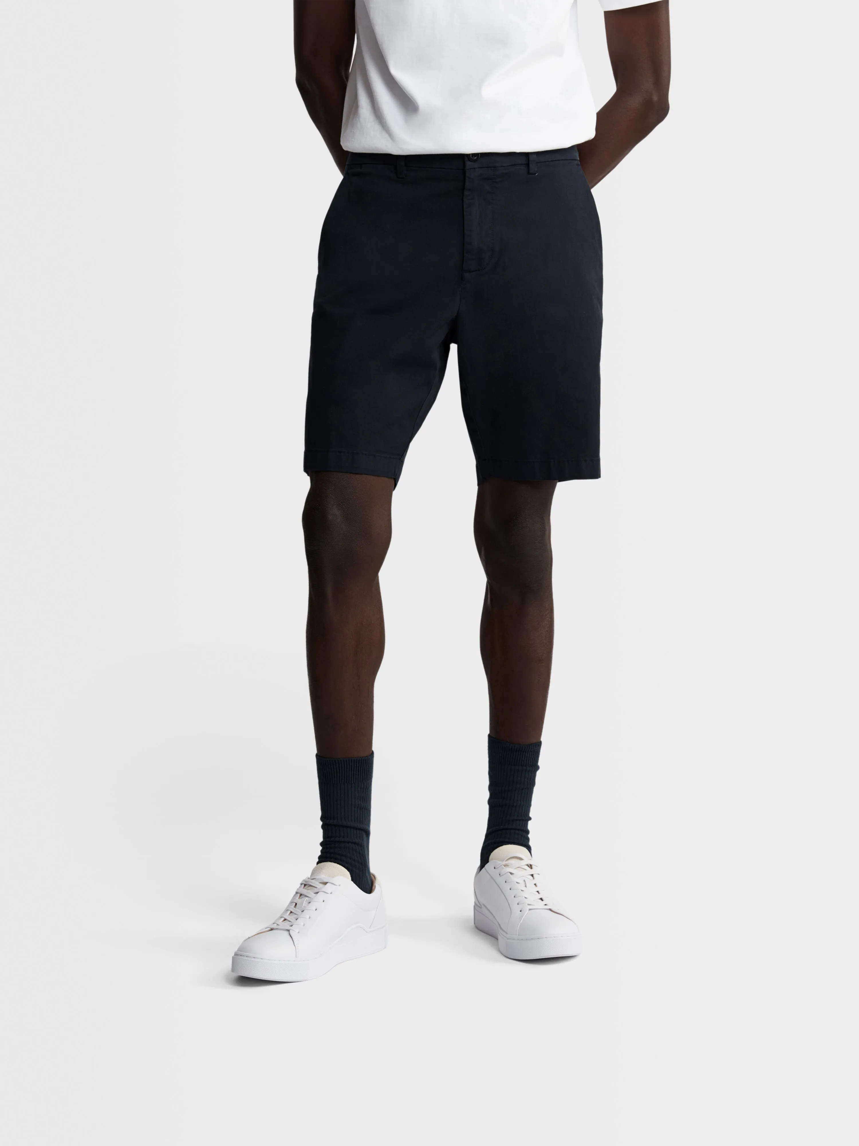 Slim Fit Navy Chino Shorts