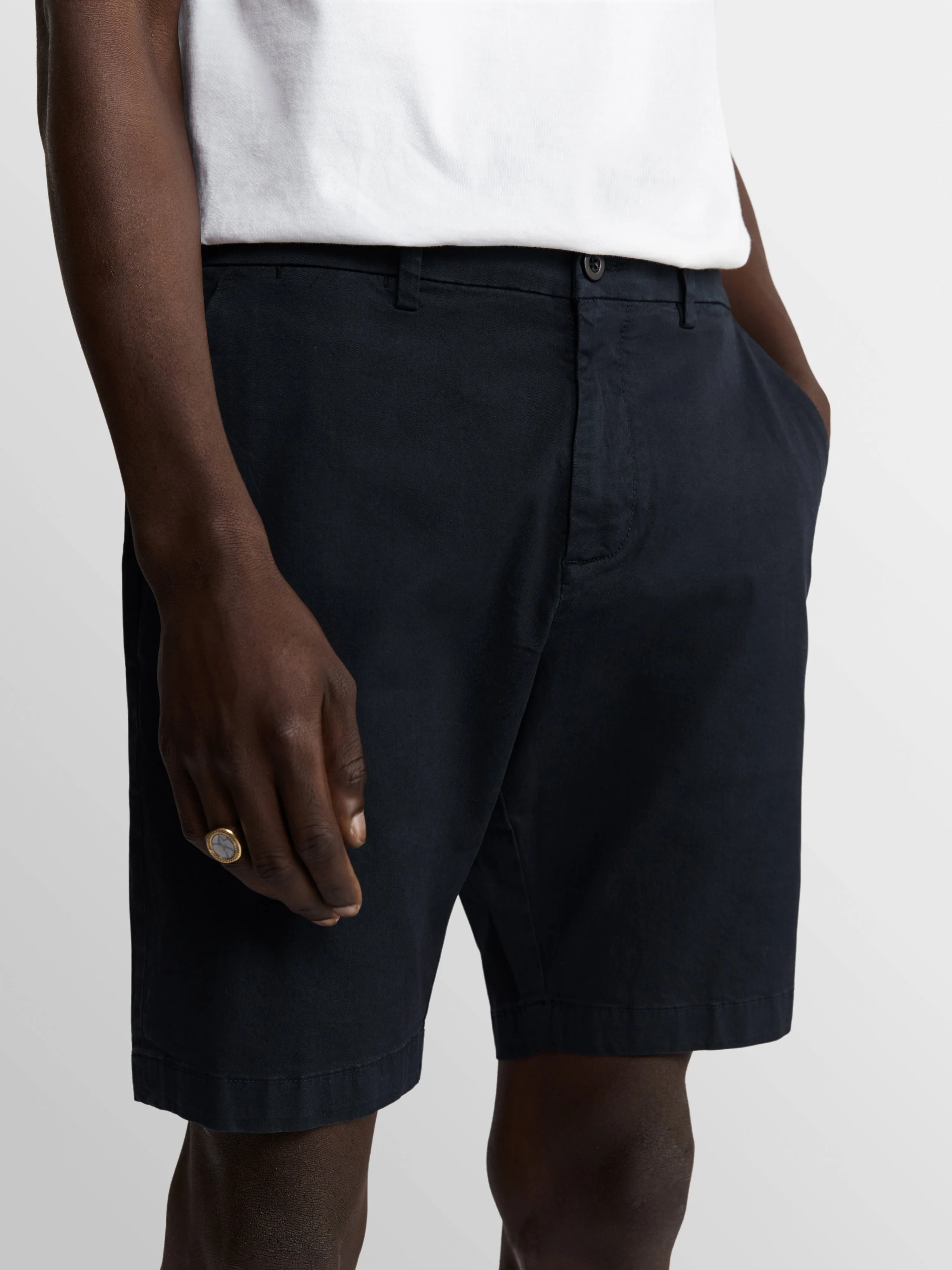 Slim Fit Navy Chino Shorts