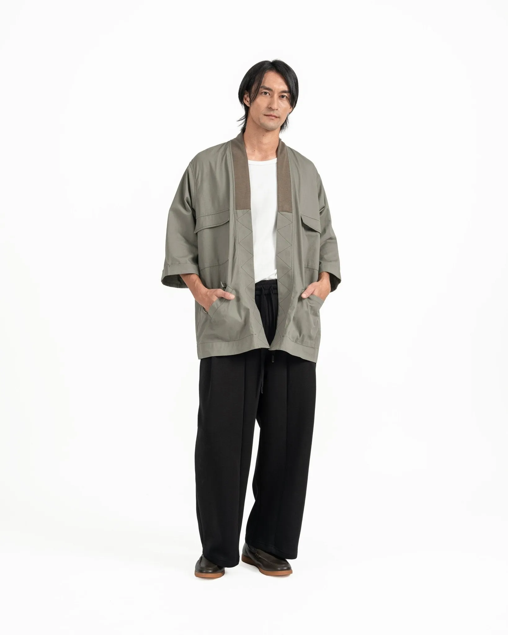 Stark Kimono Coat - Artichoke