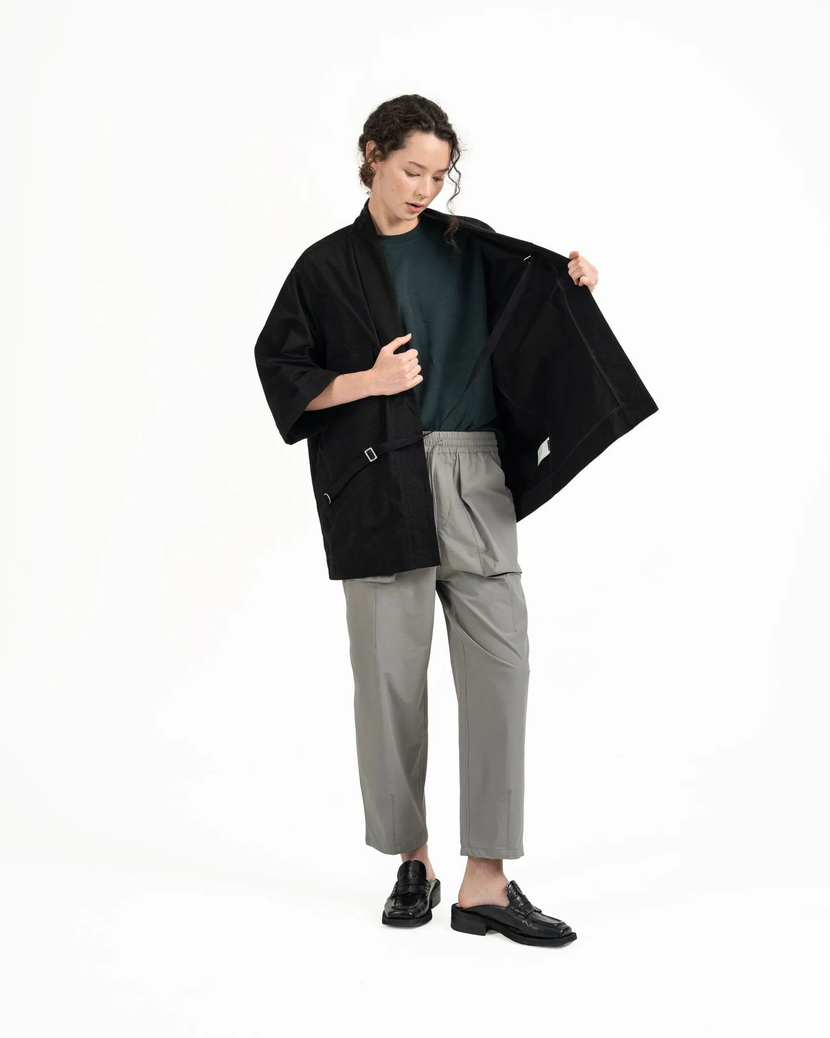 Stark Kimono Coat - Black