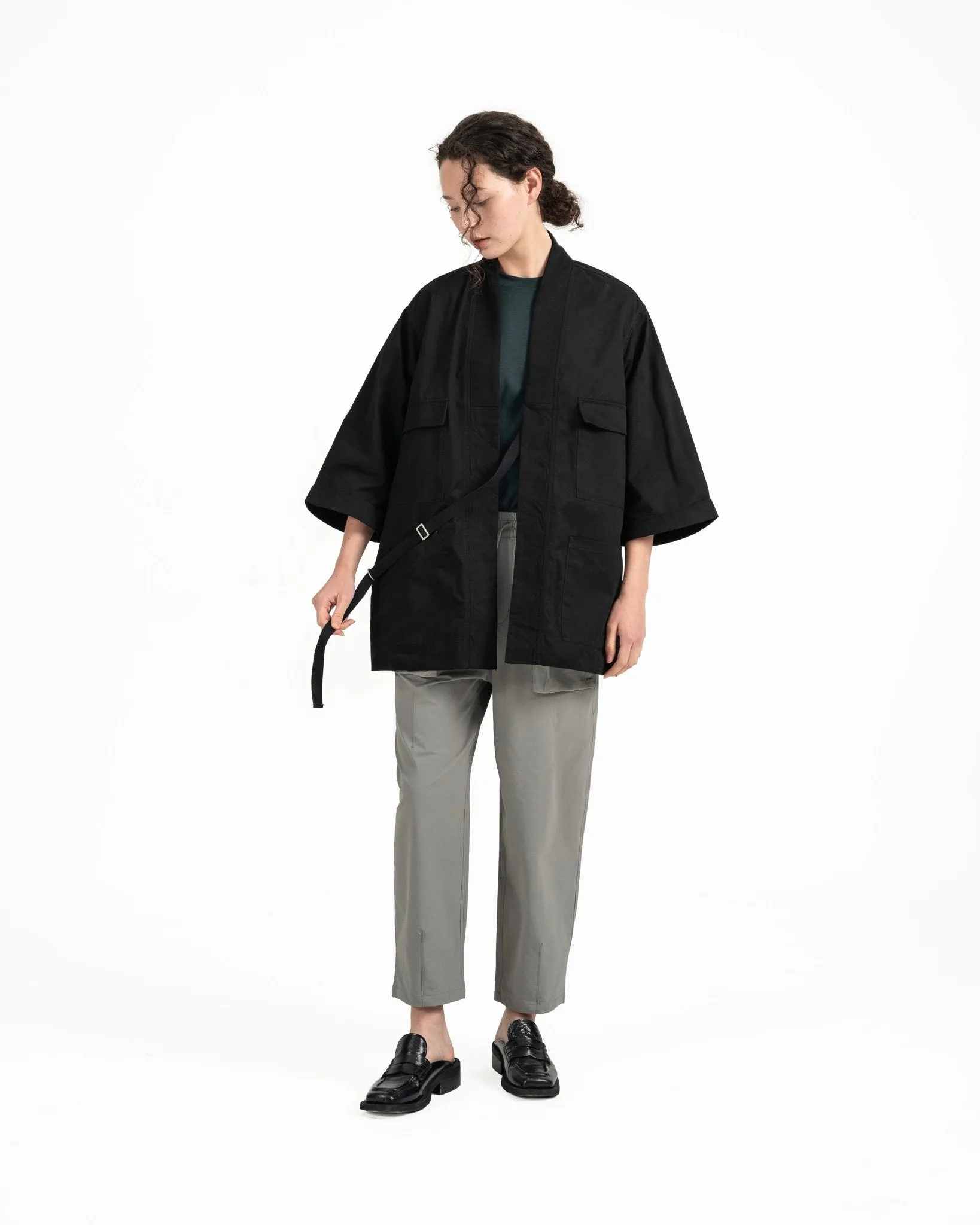 Stark Kimono Coat - Black